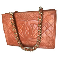 Chanel Grand  Shopping Tote Leather in Orange