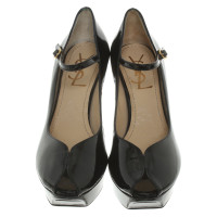 Yves Saint Laurent Patent leather peep-toes