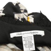 Diane Von Furstenberg zijden jurk met pieken Details