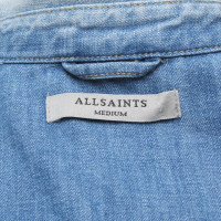 All Saints Jacke/Mantel aus Jeansstoff in Blau