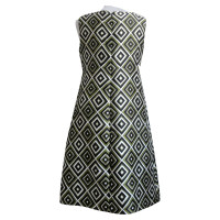 Prada zijden jurk met geometrisch patroon