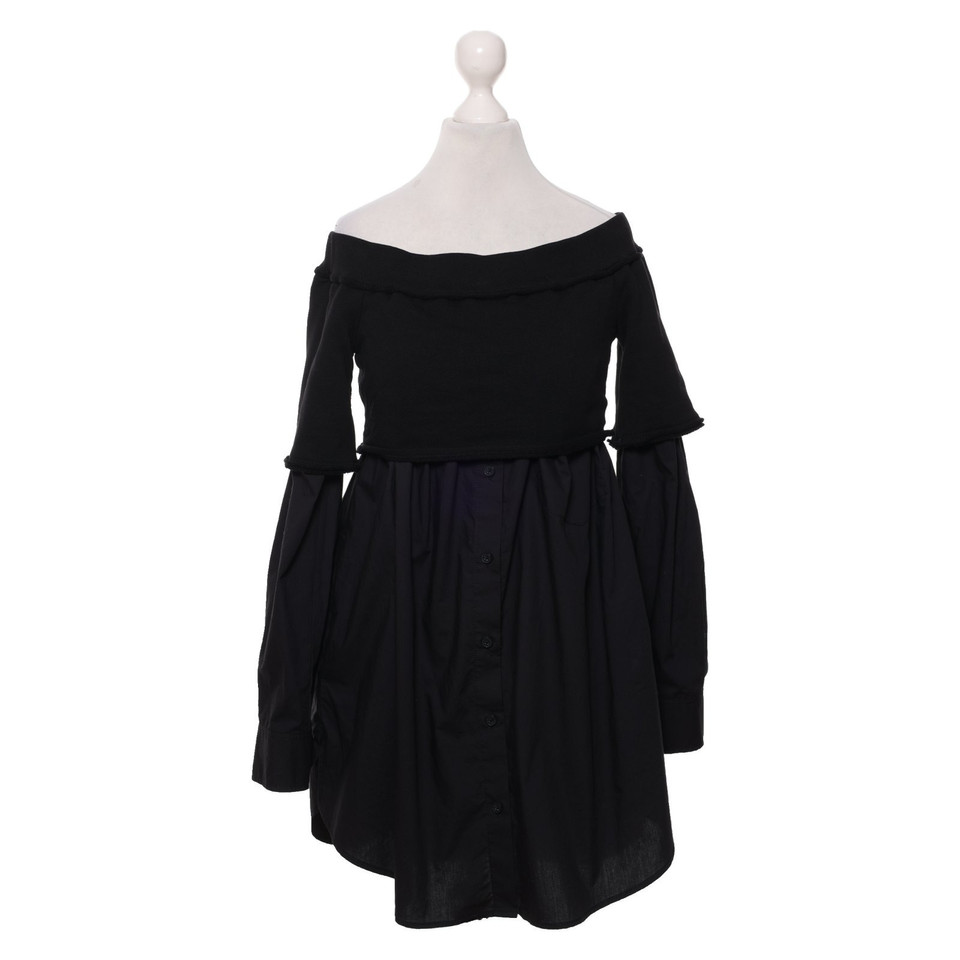 Dkny Kleid aus Baumwolle in Schwarz