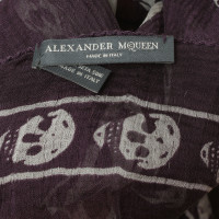 Alexander McQueen Sciarpa di seta viola 