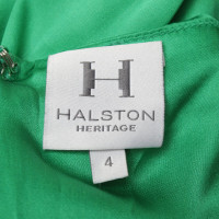 Halston Heritage Robe en satin vert émeraude