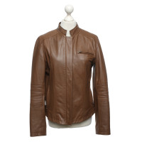 Stefanel Jacket/Coat Leather in Brown