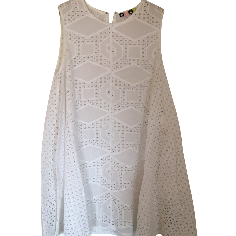 Msgm Robe en Coton en Blanc