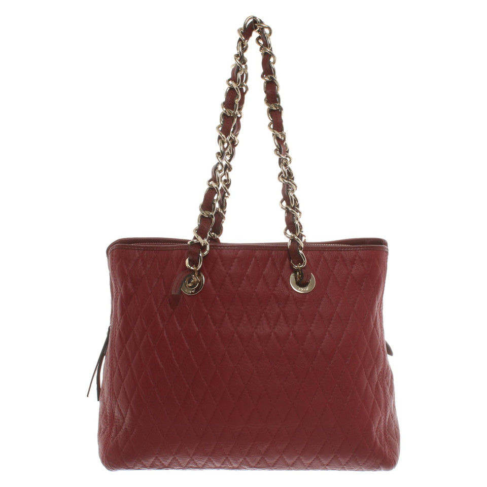 Abro Shopper Leer in Rood