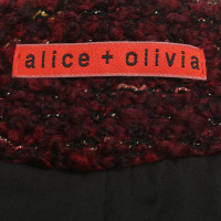 Alice + Olivia Bouclé jas in rood