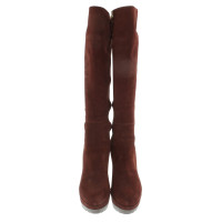Sergio Rossi Wild leather boots in brown