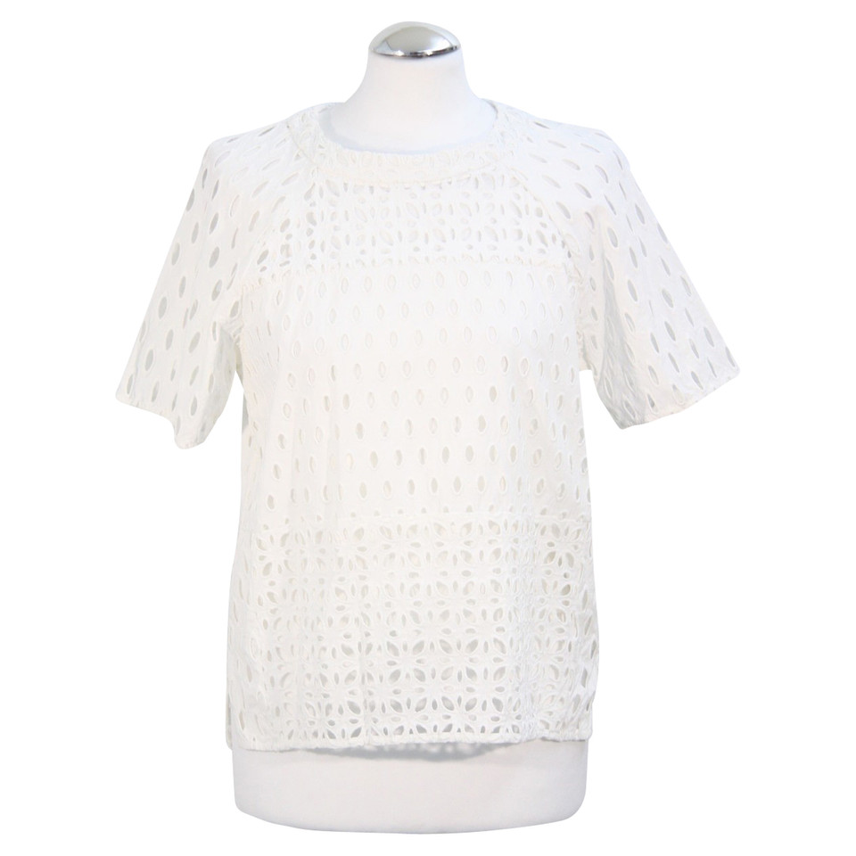 Whistles Lace top in white