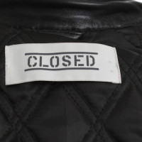 Closed Leren jas in zwart
