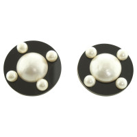 Chanel Ohrclips mit Perlen