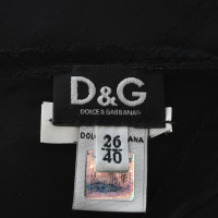 D&G Robe noire avec bordure en dentelle