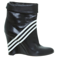 Y 3 Wedge ankle boots in black