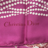 Christian Dior Echarpe/Foulard en Soie en Fuchsia