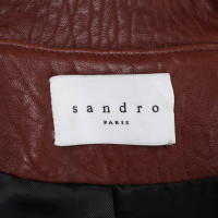 Sandro Jacket/Coat Leather in Brown
