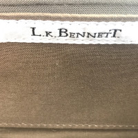 L.K. Bennett Brown clutch of linen