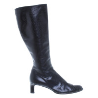 Jil Sander Black leather boots