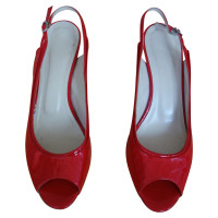 Navyboot Pumps/Peeptoes Leather in Red