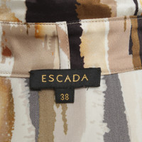 Escada Satinbluse mit abstraktem Print