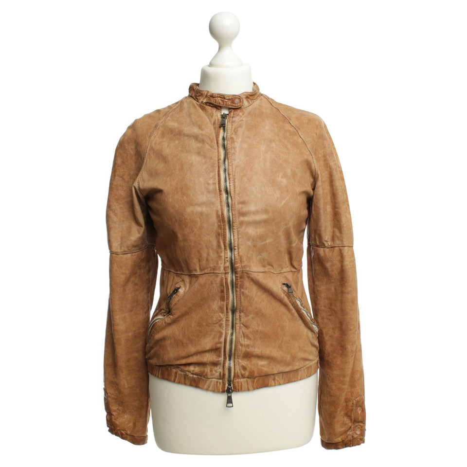 Giorgio Brato Light brown leather jacket 