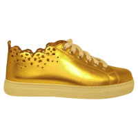 Twin Set Simona Barbieri Sneakers aus Leder in Gold