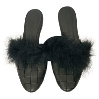 Marco De Vincenzo Slipper/Ballerinas aus Leder in Schwarz