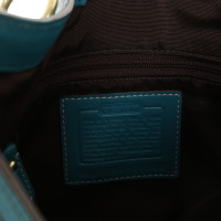 Coach Handtasche aus Leder in Türkis