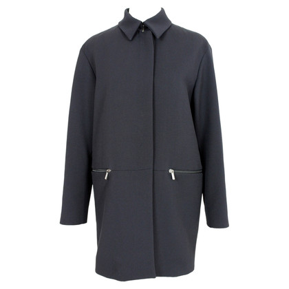 Gianni Versace Jacke/Mantel aus Wolle in Schwarz