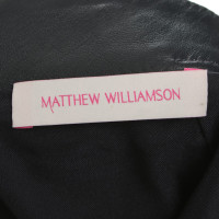 Matthew Williamson Jupe en cuir avec motif