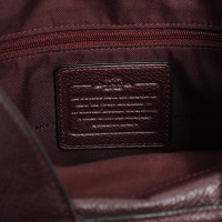 Coach Shoulder bag Leather in Bordeaux