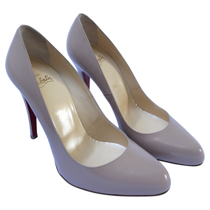 Christian Louboutin Pumps/Peeptoes Leer in Huidskleur