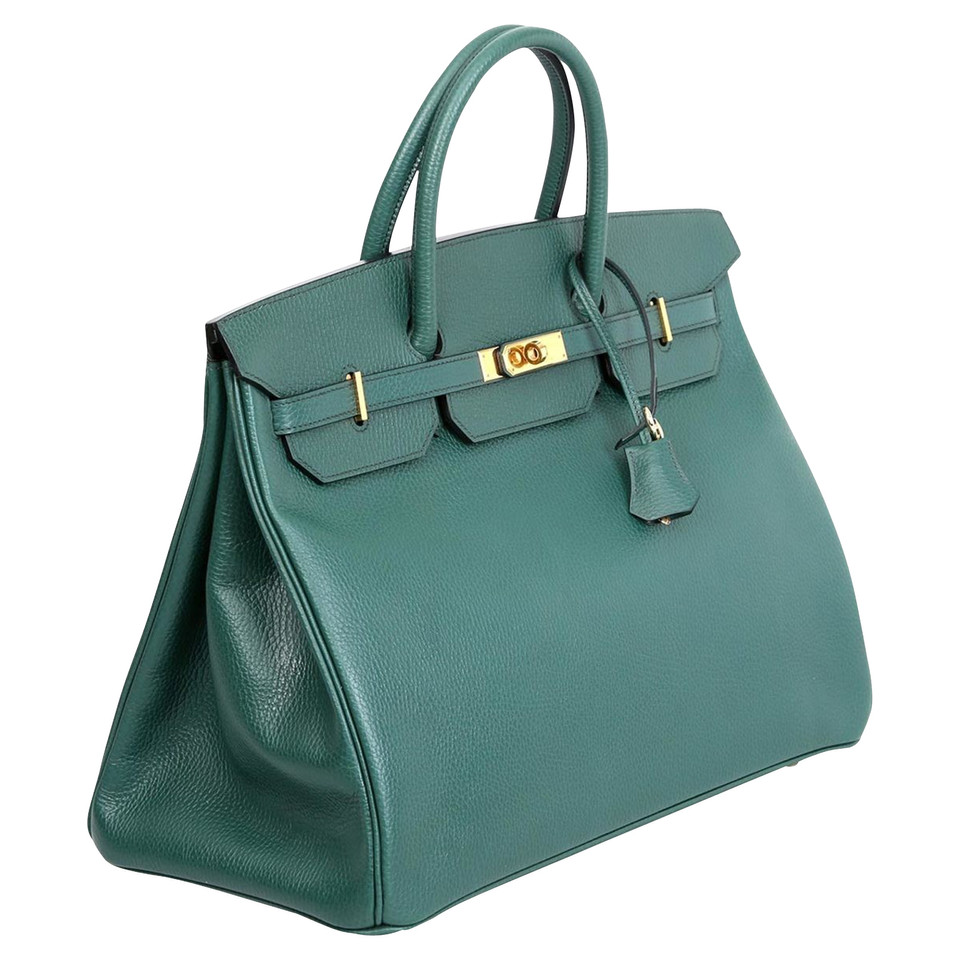 Hermès Birkin Bag 40 in Pelle in Verde