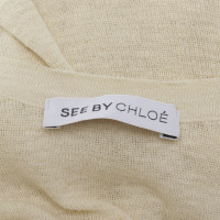 See By Chloé Gebreide jurk in beige / blauw