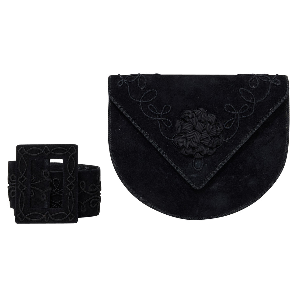 Christian Dior Shoulder bag Suede in Black