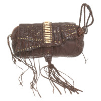 All Saints Clutch Bag Leather in Brown