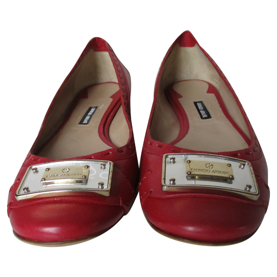 Armani Slippers/Ballerinas Leather in Bordeaux