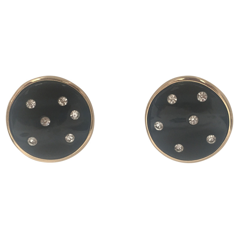 Yves Saint Laurent Black clip earrings