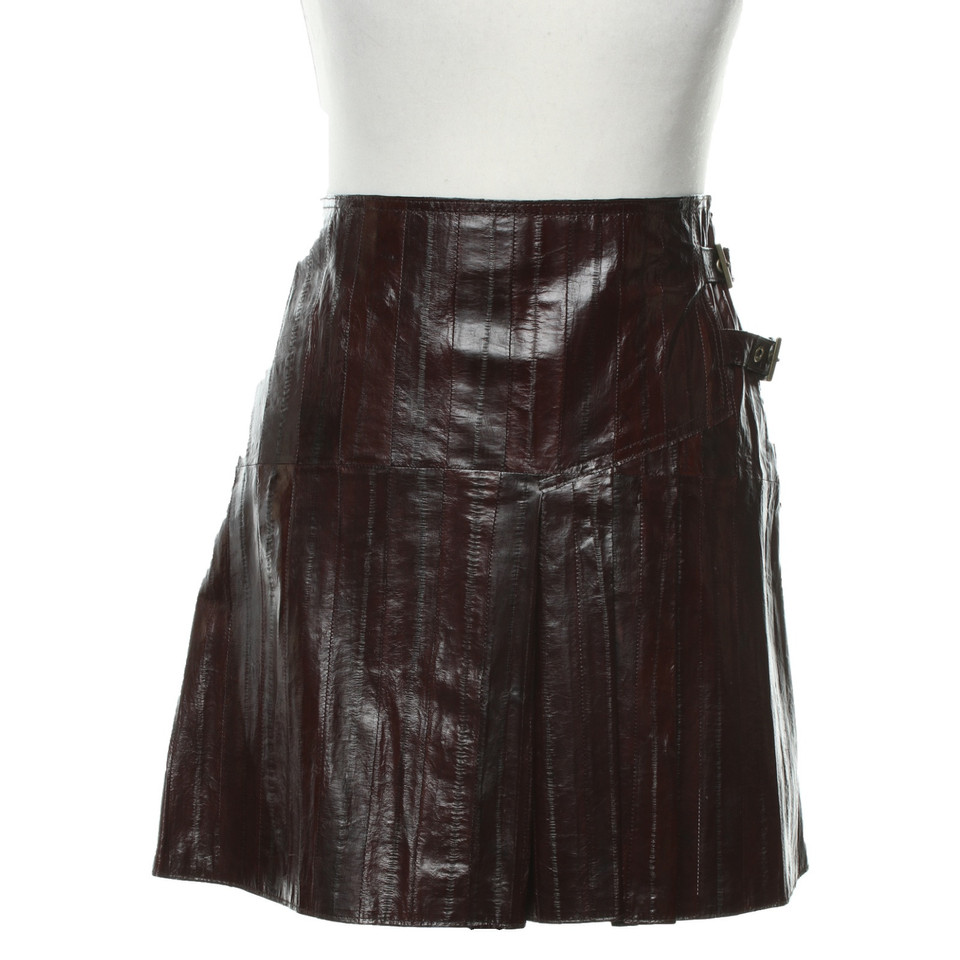 Christian Dior skirt leather in brown