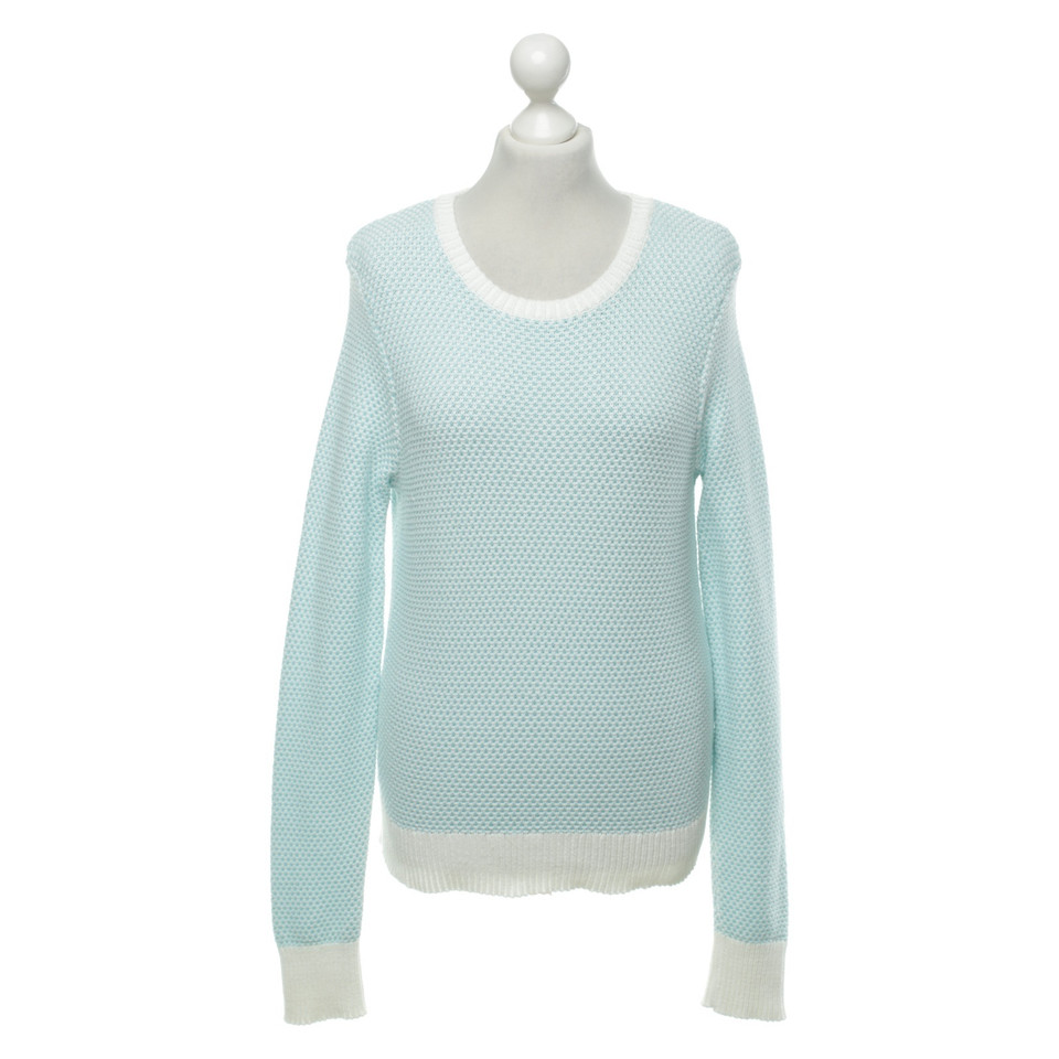 Equipment Sweater in turquoise / wit