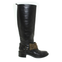 Alberta Ferretti Leather boots in black