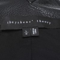 Theyskens' Theory Jacke/Mantel aus Leder in Schwarz