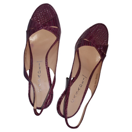 Casadei Sandals Patent leather in Violet