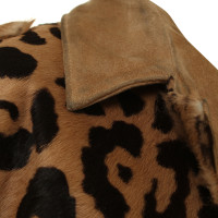 Jitrois Kalfsleren jasje met luipaard print
