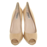 L.K. Bennett Peeptoe pumps beige