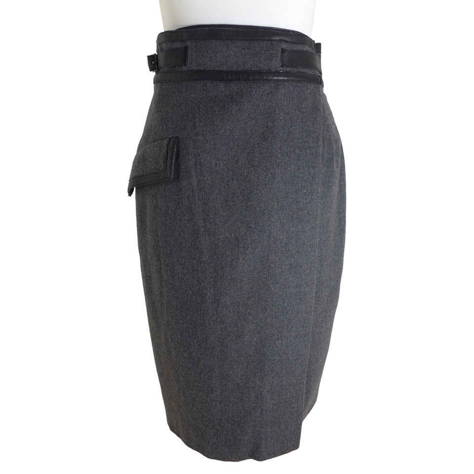 L'agence Grey Wrap Skirt