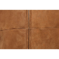 Max Mara Jacket/Coat Leather in Ochre