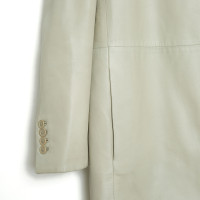 Hermès Jacke/Mantel aus Leder in Grau