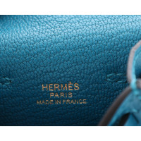 Hermès Kelly Twilly Bag Charm aus Leder in Petrol