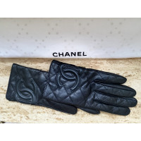 Chanel Handschoenen Leer in Zwart
